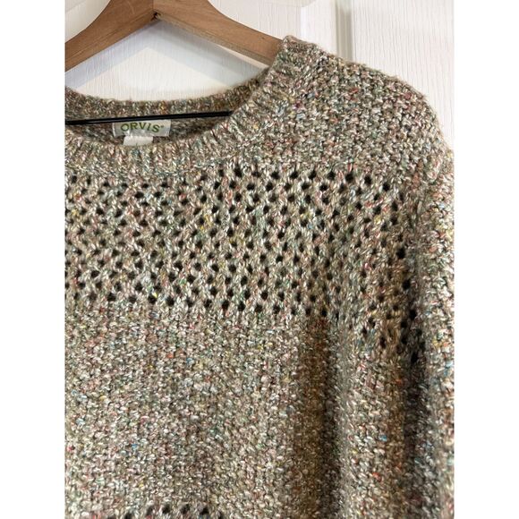 Orvis Multicolor Knit Pullover Sweater Cotton Acrylic Polyester Women's L Large - Picture 2 of 10